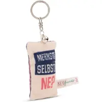 Magni Sleutelhanger mini pluche kussen (Je merkt het zelf wel, toch?) 8 cm met belletje