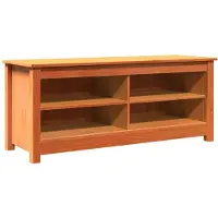 vidaXL - Opslagbank - Wasbruin - 110 - x - 38 - x - 45,5 - cm - Massief - grenenhout