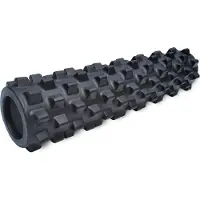 Rumble Roller RumbleRoller 22" Mid Size Xtra Firm Black Textured Foam Roller