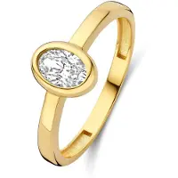 Isabel Bernard Le Marais Sophie 14 karaat gouden ring met zirkonia steen voor dames