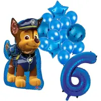 Amscan Paw Patrol Chase ballonnen pakket - 58x78cm - Folie Ballon - 6 jaar - Themafeest - Verjaardag - Ballonnen - Versiering - Helium ballon