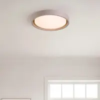 LumenXL Plafondlamp Ricardo met geïntegreerde LED en 3-staps dimbaar Ø31 cm - taupe