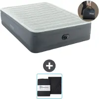 OEM Luchtbed - 2-Persoons - 152 x 203 x 46 cm - Grijs - Inclusief pomp en Hoeslaken