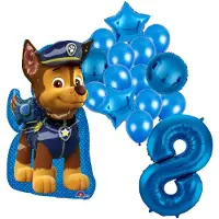 Amscan Paw Patrol Chase ballonnen pakket - 58x78cm - Folie Ballon - 8 jaar - Themafeest - Verjaardag - Ballonnen - Versiering - Helium ballon