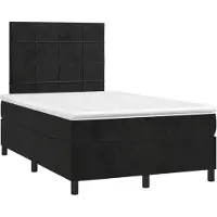Syfax Boxspring met matras fluweel zwart 120x200 cm