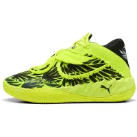 Puma MB.05 Voltage basketbalschoenen Uniseks, Zwart/Geel, Maat 53,5