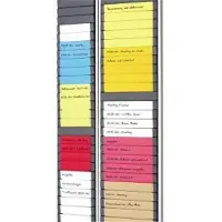 Ultradex T-kaartenbord 35 Sleuven Zilver 11,4 x 74 cm