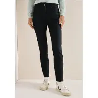 Cecil Dames Broek in lederlook - Zwart - 36