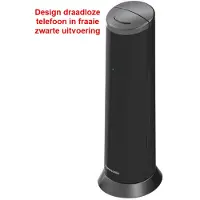 Panasonic Design draadloze telefoon - nummerherkenning - beantwoorder - rechtopstaand - zwart - 220