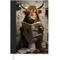 MuchoWow Schotse hooglander - Toilet - Krant - Badkamer