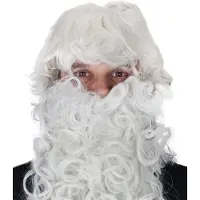 Funiglobal Pruik & baard Kerstman
