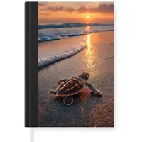MuchoWow Schildpad - strand - Zonsondergang