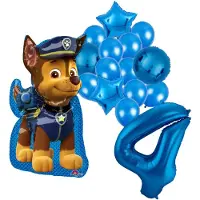 Amscan Paw Patrol Chase ballonnen pakket - 58x78cm - Folie Ballon - 4 jaar - Themafeest - Verjaardag - Ballonnen - Versiering - Helium ballon
