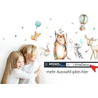 Little DECO Muursticker muizen & wensnaam I muurschildering 81 x 38 cm (B x H) I kinderkamer babykamer muursticker sterren muursticker sticker meisjeskamer bloemen DL318-D8