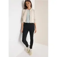 Cecil Dames Broek in lederlook - Zwart - 36