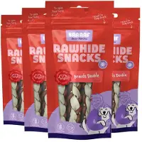 Braaaf 4x Hondensnack Twister Double 12 cm 60 gr