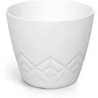 Prosperplast Bloempot Rond Areco Round 24cm WIT / 2 STUKS!