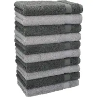 Betz Zeepdoekjes, premium 100% katoen, set van 30 x 30 cm, antraciet en zilvergrijs, 10 stuks