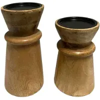 Home Society Kandelaar Islo Brown Set van 2