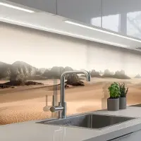 KitchenYeah Keuken achterwand 150x80 cm - Spatscherm zelfklevend Woestijn - Rotsen - Natuur - Zand - Muurbeschermer - Spatwand fornuis