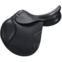 Equestro Meredith Double Leather Springen Zadel Zwart 17´´