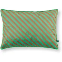 Pip studio Sierkussen Block Stripes - Kussen voor de Woonkamer - Groen - 35x50cm