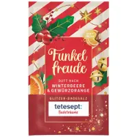 Tetesept Kerst Badschuim Funkel Freude - | 1x 50g - Winterbes & Kruidige Sinaasappel - Glitter Badzout | Winter Badzout met Glitter - Limited Edition 2025