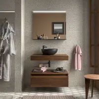 Muebles Hoyo wastafelblad 70cm walnoot