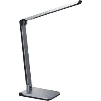 Beliani PICTOR - Bureaulamp LED - Donkergrijs - Synthetisch materiaal