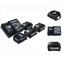 Makita Power Source Kit 40 V max. met 3x BL 4040 accu 4,0 Ah XGT + DC 40 RA snellader XGT LXT + ADP10 laadadapter
