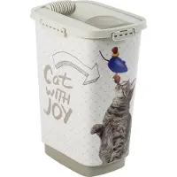Rotho Cody Cat 25L-voedselcontainer met een openingsdispenser