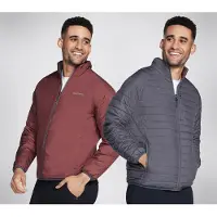 SKECHERS Performance Go Shield Altitude Reversible Jas Heren Zwarte Pufferjack