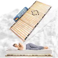 Coemo Stevige 7-zone lattenbodem Basic | lattenbodem stijf 120 x 190 cm | 26 latten | duo doppen | hardheidsgraadregeling 4-voudig verstelbaar | bedframe beukenhout | Made in Europe