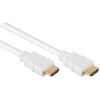 Goobay 3m HDMI kabel 2.0 met Ethernet, wit [4K (2160p), tot 18Gbit/s, vergulde contacten, ARC]