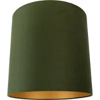 QAZQA Fluwelen lampenkap groen 40/40/40 met gouden binnenkant