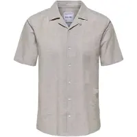 Only & Sons Overhemd 'Cantley' beige / lichtgrijs