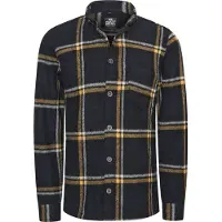 Rusty neal Overhemd mosterd / black denim / wit