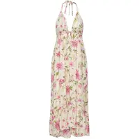 ONLY Zomerjurk 'ONLFlower' olijfgroen / abrikoos / lichtrood / wolwit
