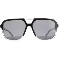 Dolce&Gabbana Aviator Mens Top zwart op kristal donkergrijze DG4354 zonnebrillen