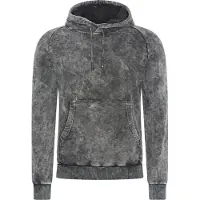 Rusty neal Gewassen hoodie met een used look