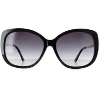 Calvin Klein CK22548S 001 glanzend zwart goud grijs gradiënt zonnebril