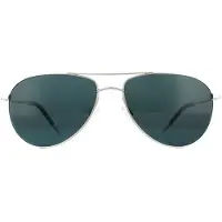 Oliver peoples Aviator unisex zilverblauw gepolariseerde zonnebril