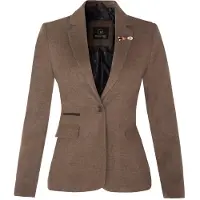 TruClothing Dames Tweed jaren 1920 visgraat lichtbruine blazer