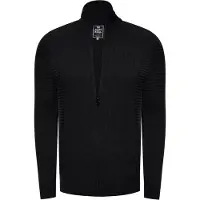 Rusty neal Fijne gebreide jas in biker-stijl met slim fit pasvorm
