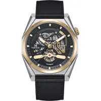 Heritor Automatic Amadeus semi-skelet lederen bandhorloge