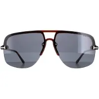 Tom Ford Aviator Heren Glanzend Lichtbruin Blauw Grijs Hugo 02 FT1003