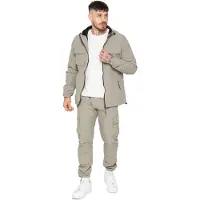 Enzo Milano Heren Poly Cargo Trainingspak Set