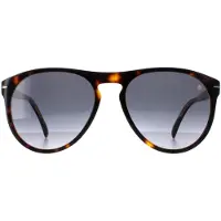 David Beckham DB1008/S 086 9O donker tortoise grijs gradiënt zonnebril