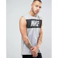 Nike herenhemd met retro logo in grijs