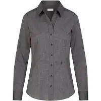 Seidensticker Slim Fit Dames Overhemd grijs, Effen
